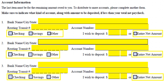 free adp direct deposit authorization form pdf