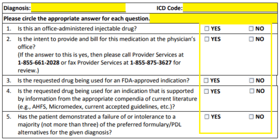 Free Anthem Blue Cross Blue Shield Prior Prescription Rx Authorization Form Pdf 7947