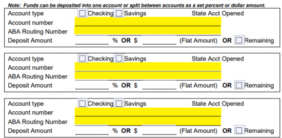 Free Bank Of America Direct Deposit Authorization Form Pdf