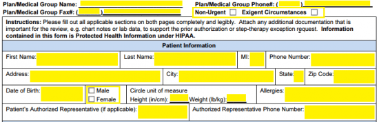 Free AETNA Prior Prescription (Rx) Authorization Form - PDF