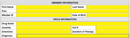 free catamaran prior prescription rx authorization form