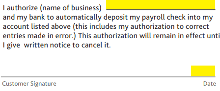 chase bank deposit direct form authorization pdf forms payroll