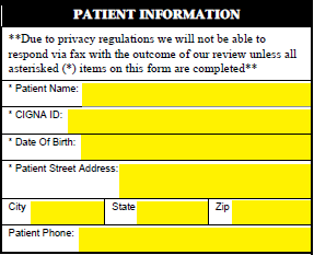 Free CIGNA Prior Prescription (Rx) Authorization Form - PDF