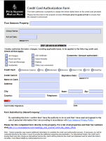 Free Four Seasons Hotels and Resorts Credit Card Authorization Form - PDF