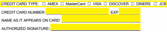 Free Hampton Inn Credit Card Authorization Form PDF Word