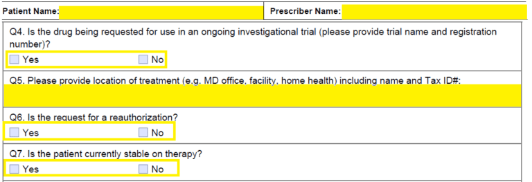 Free Humana Prior Prescription (Rx) Authorization Form - PDF