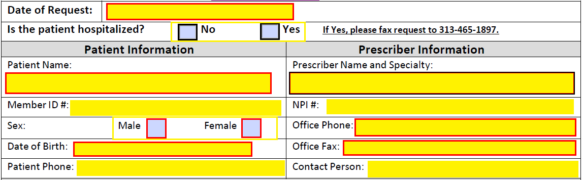 Free Meridian Prior Prescription (Rx) Authorization Form - PDF