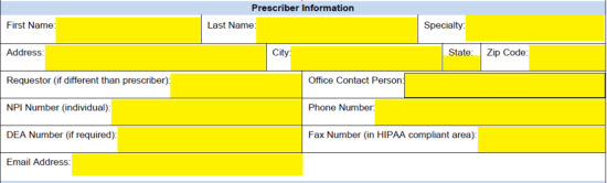 Free Molina Healthcare Prior Prescription (Rx) Authorization Form - PDF