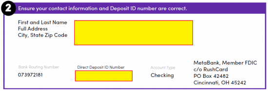 Free RushCard Direct Deposit Authorization Form - PDF