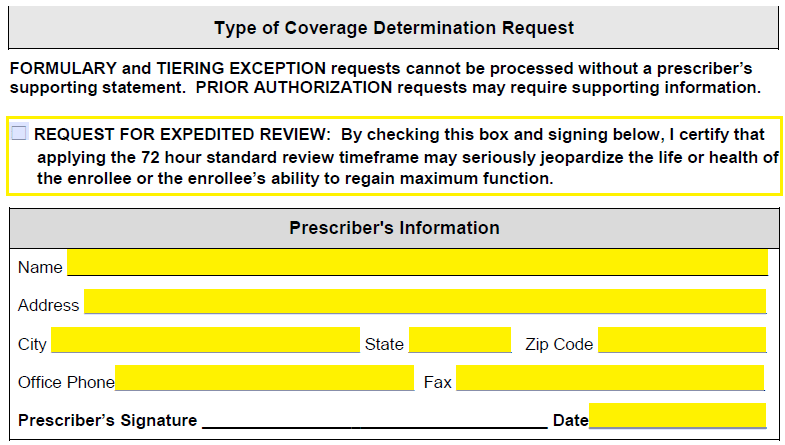 Free Silverscript Prior Prescription Rx Authorization Form Pdf